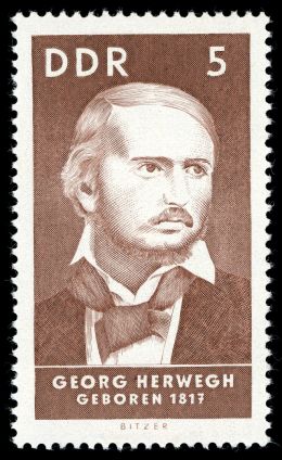 Georg Herwegh - By Hochgeladen von --Nightflyer (talk) 19:17, 10 October 2009 (UTC) [Public domain], via Wikimedia Commons