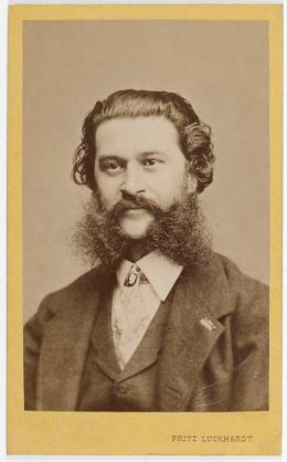 Johann Strauß (Sohn) - By Fritz Luckhardt (1843-1894) - Photographer Adam Cuerden - Restoration [Public domain or Public domain], via Wikimedia Commons