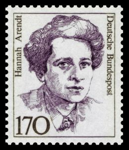 Hannah Arendt - By Deutsche Bundespost (scanned by NobbiP) [Public domain], via Wikimedia Commons